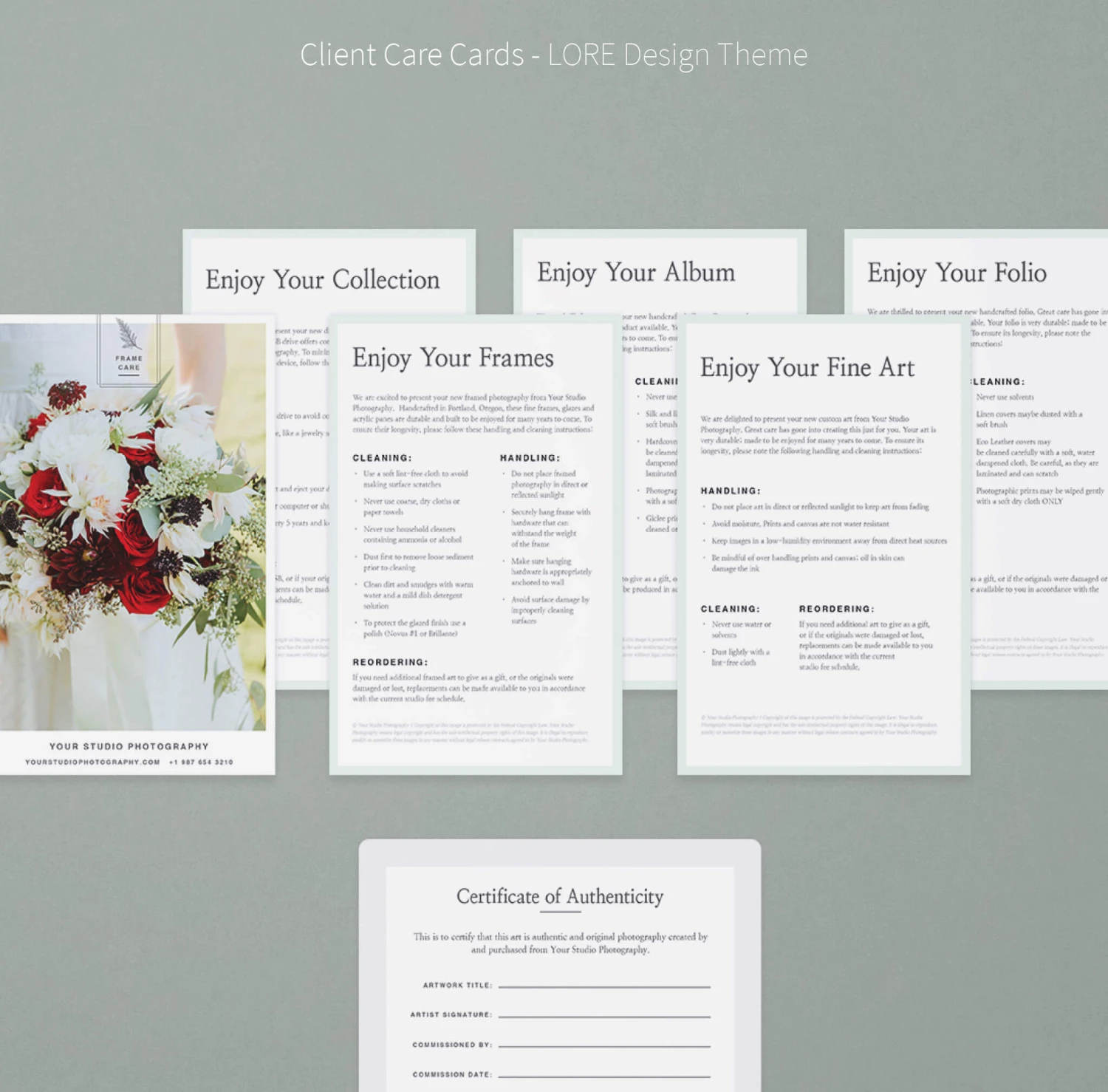 DesignAglow Studio Management Client Care Cards 6 DesignAglow Studio Management Client Care Cards