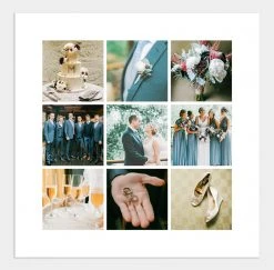 DesignAglow Photo Collage Template: 20x20 With (9) 5x5 Openings Collages & Calendars