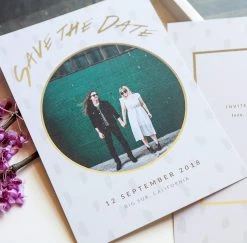 DesignAglow Save The Date Cards: Just My Type