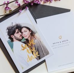 DesignAglow Save The Date Cards: Just My Type