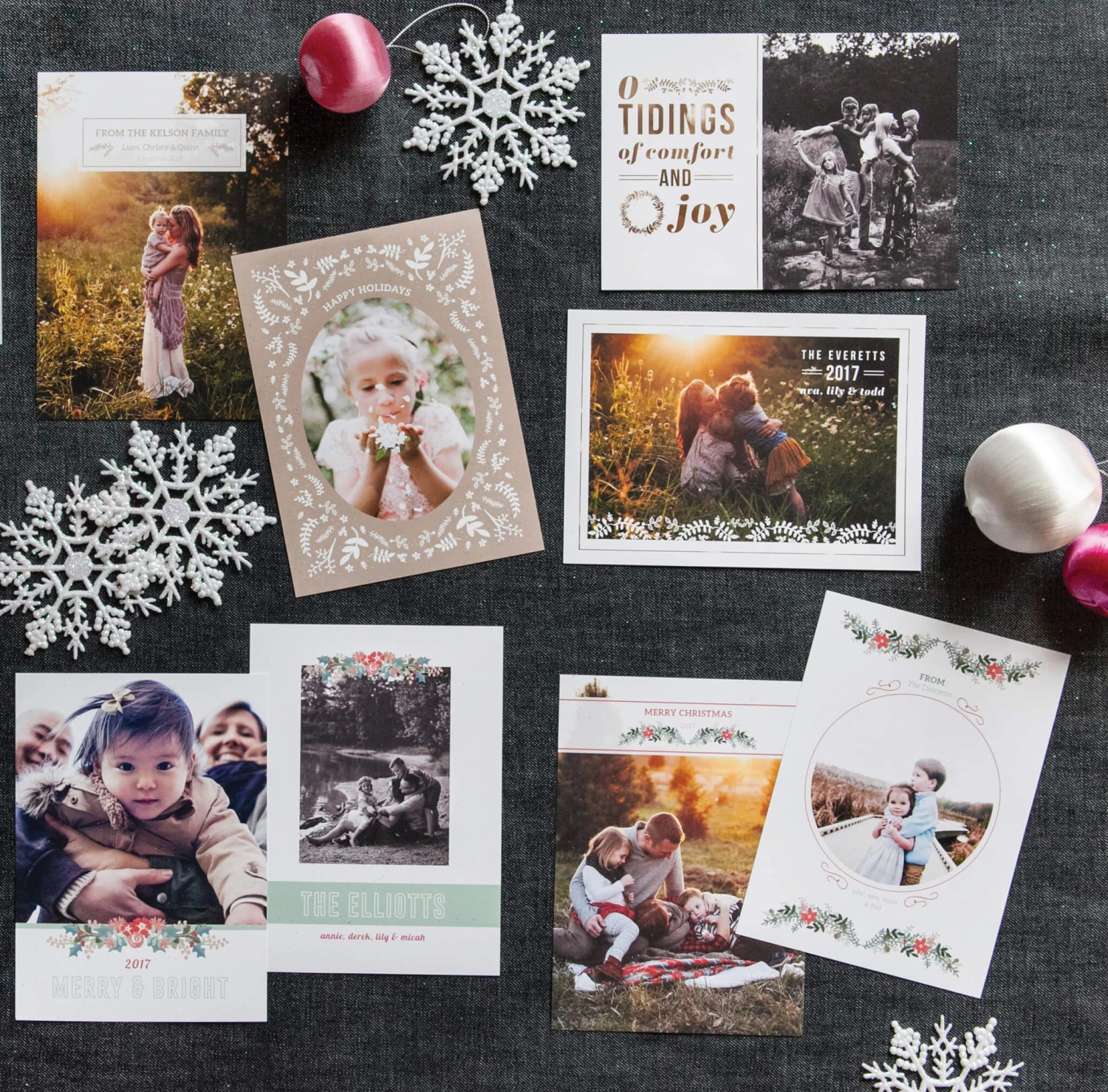 DesignAglow Holiday Cards: Painted Floral Collection 5 DesignAglow Holiday Cards: Painted Floral Collection