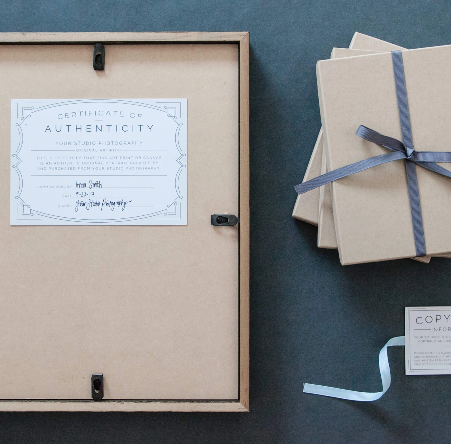 shopimages_clientcarecards3.jpg DesignAglow Copyright & Authentication Bundle Studio Stationery