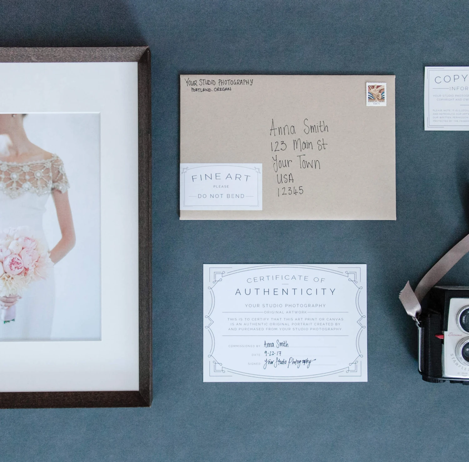 shopimages_clientcarecards4.jpg DesignAglow Copyright & Authentication Bundle Studio Stationery